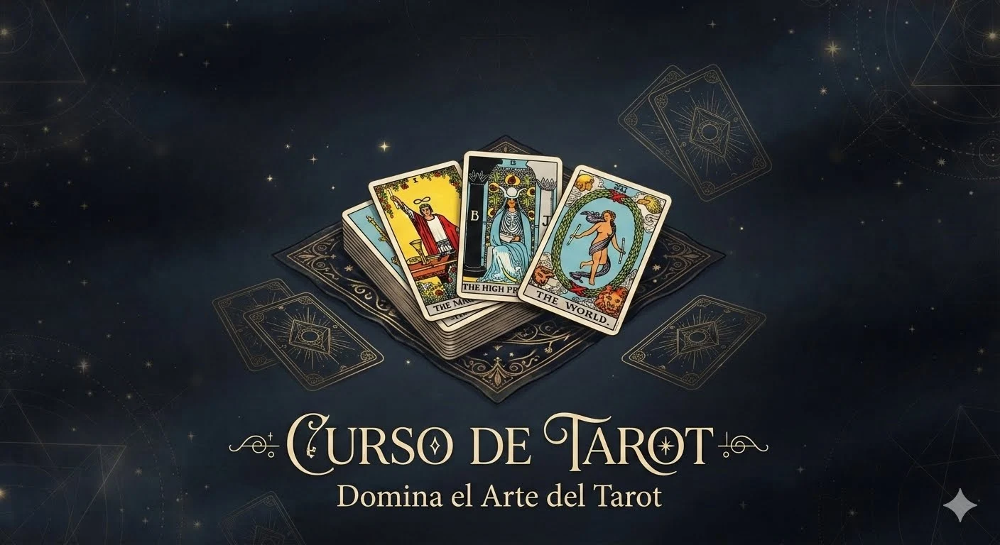 Consulta de Tarot en curso con baraja de cartas antigua
